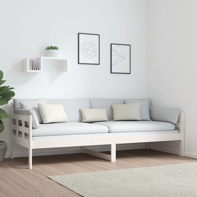 Sohvasänky valkoinen täysi mänty 80x200 cm