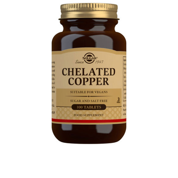 Solgar Chelated Copper 100 Comp | Vuodevaatteet.fi