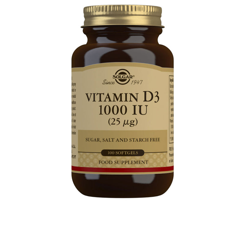Solgar Vitamin D3 1000 Iu 25 ΜG Soft Capsules 100 U | Vuodevaatteet.fi