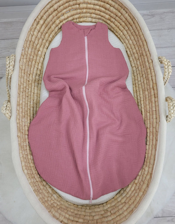 My Sweet Baby - Musliininen vauvan kesämakuupussi 6–12 kuukautta M Tog 1.0 - retro pinkki