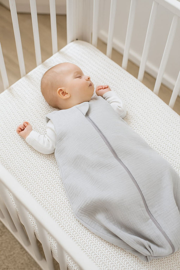 My Sweet Baby - Musliininen vauvan unipussi 0–6 kuukautta S kesäksi Tog 1.0 - harmaa