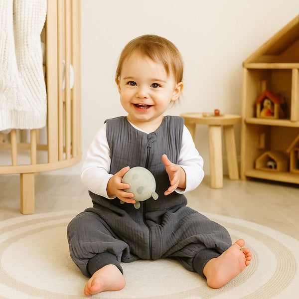 My Sweet Baby - Musliininen vauvan unipussi jaloilla Xl 2–4 vuotta kesäksi Tog 1.0 - antrasiitti