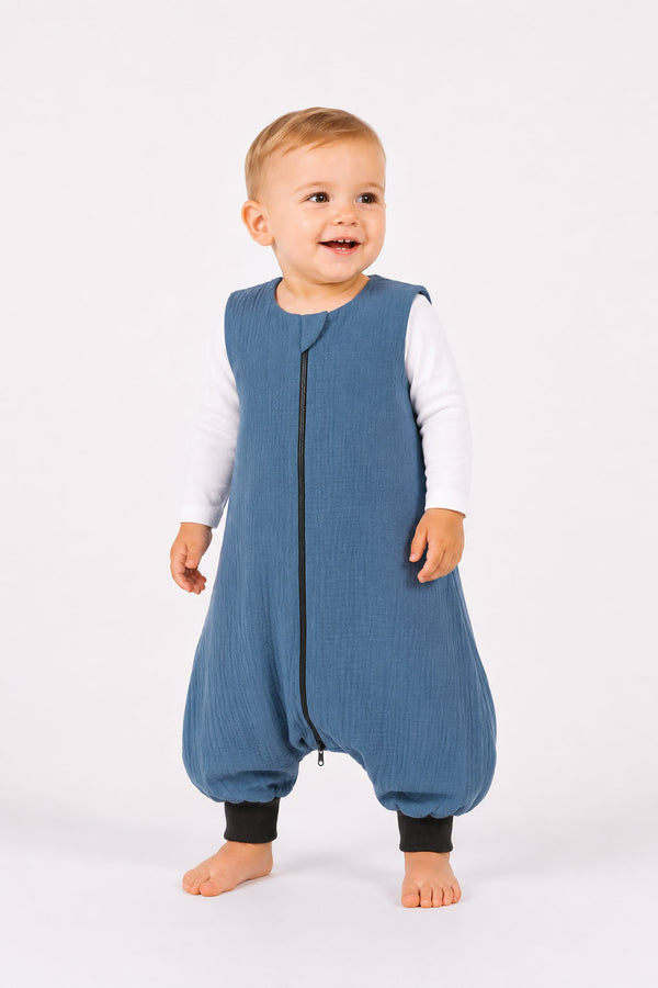 My Sweet Baby - Musliininen vauvan kesäunipussi jaloilla L 9–24 kuukautta Tog 1.0 - pastellinsininen