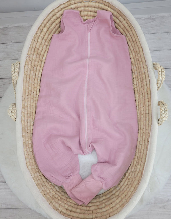 My Sweet Baby - Musliini vauvan unipussi lahkeilla Xl 2–4 vuotta kesäksi Tog 1.0 - pastellinvaaleanpunainen