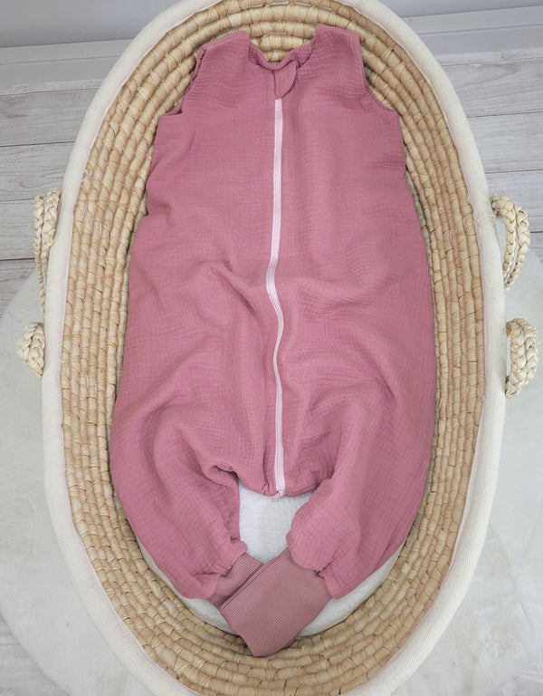 My Sweet Baby - Musliininen vauvan kesäunipussi lahkeilla L 9–24 kuukautta Tog 1.0 - retro vaaleanpunainen
