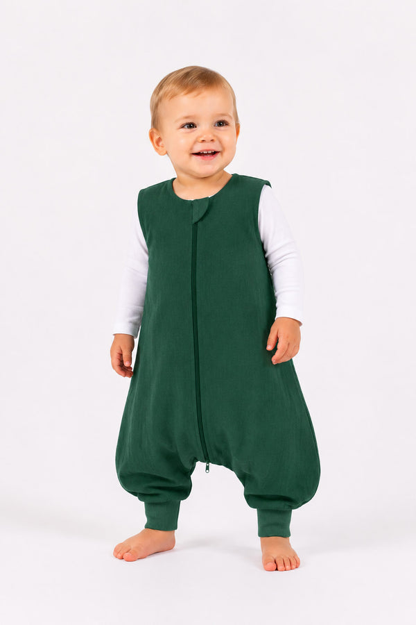 My Sweet Baby - Musliininen vauvan kesämakuupussi jaloilla L 9–24 kuukautta Tog 1.0 - metsänvihreä