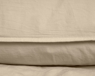 Hiekka puuvilla pussilakanasetti Stone washed