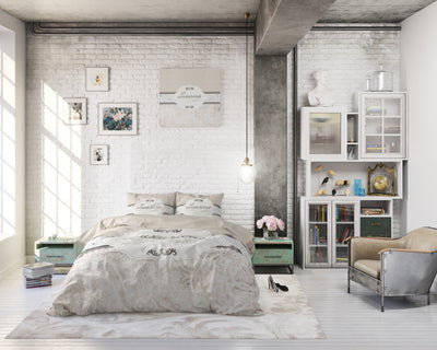 Taupe puuvilla pussilakanasetti Suite 2