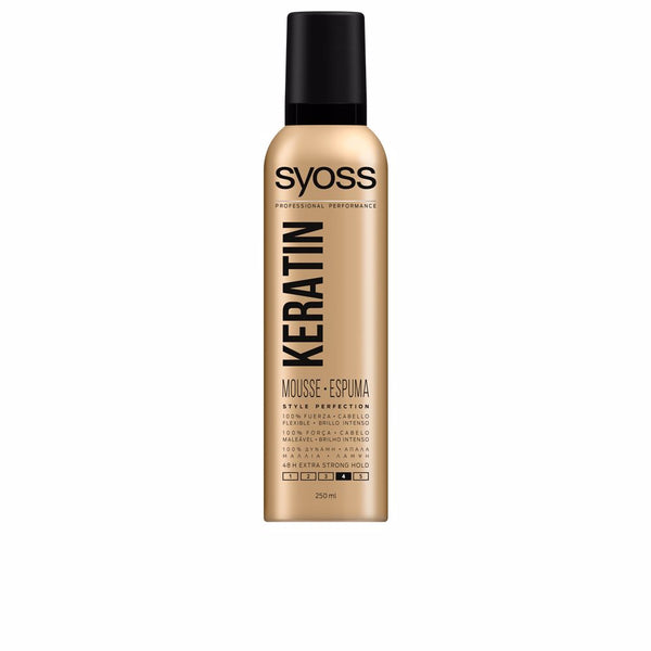 Syoss Keratin mousse joustava ja kiilto 250 ml | Vuodevaatteet.fi