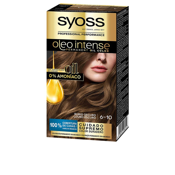 Syoss Oleo Intense kestohiusväri ilman ammoniakkia #6.10-tummanvaalea | Vuodevaatteet.fi