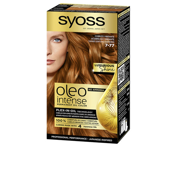 Syoss Oleo Intense kestohiusväri ilman ammoniakkia #7-77-elävä kupari | Vuodevaatteet.fi