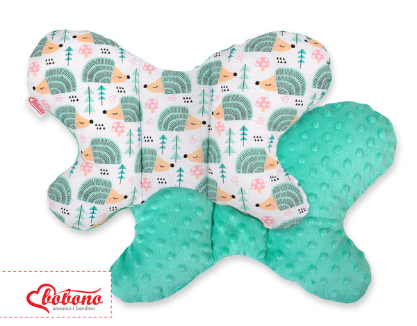 Bobono - Kaksipuolinen iskunvaimennustyyny Butterfly siilit minttu/minttu