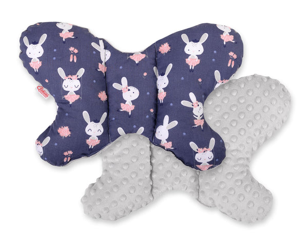 Bobono - Kaksipuolinen iskuja vaimentava tyyny Butterfly - kanit tummansininen/harmaa