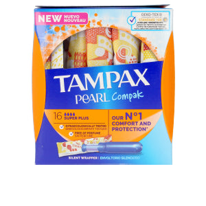 Tampax pearl compak tamponi super plus 16 kpl | Vuodevaatteet.fi