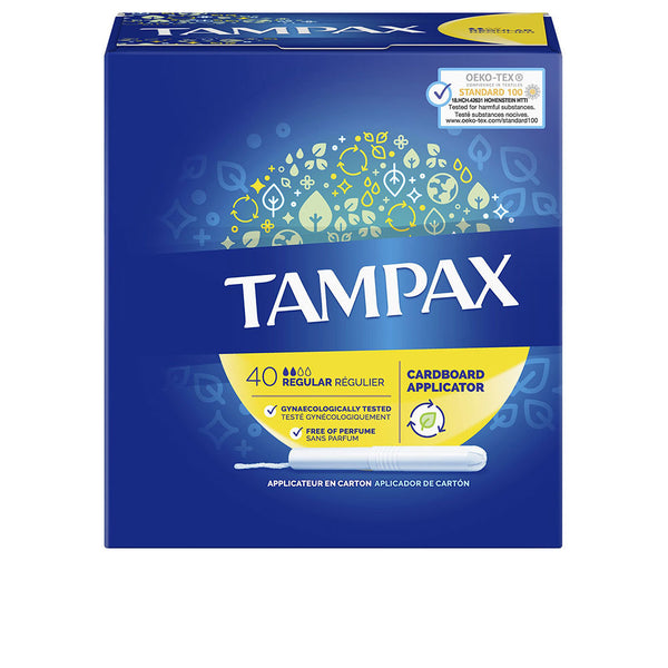 Tampax Regular 40 kpl – pitkäkestoinen perussuoja | Vuodevaatteet.fi