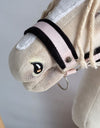 Super Hobby Horse - Hobby Horse -riimu A3 mustalla karvalla ja naruriimu musta-puuterinvaaleanpunainen