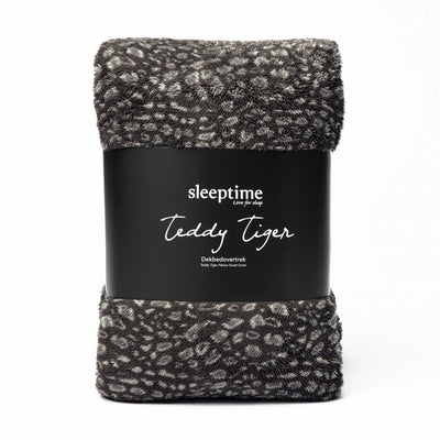 Musta nalle polyesteri pussilakanasetti Teddy Tiger
