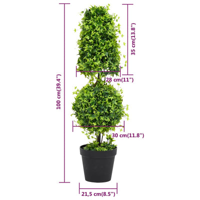 Tekokasvi puksipuu ruukulla vihreä 100 cm