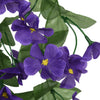 Tekokukkaseppeleet 3 kpl tumma violetti 85 cm
