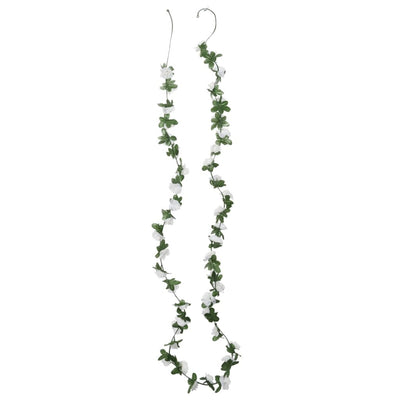 Tekokukkaseppeleet 6 kpl kevään valkoinen 250 cm