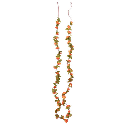 Tekokukkaseppeleet 6 kpl oranssi 250 cm