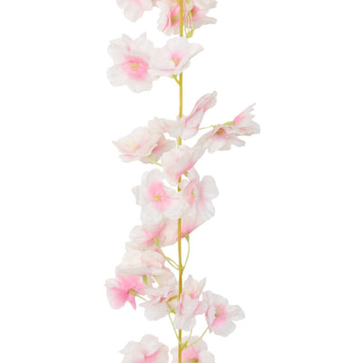 Tekokukkaseppeleet 6 kpl vaalea pinkki 180 cm