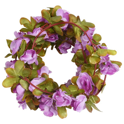 Tekokukkaseppeleet 6 kpl vaalea violetti 250 cm