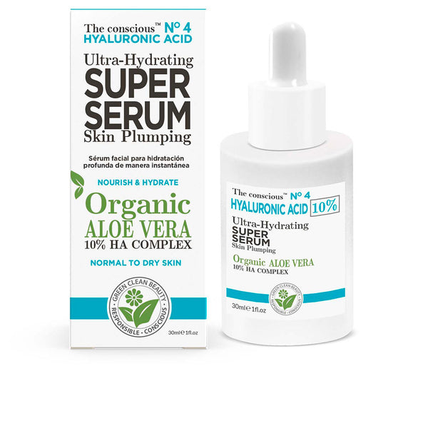 The Conscious Hyaluronic acid ultra-hydratoiva superseerumi, luomu aloe vera 30 ml | Vuodevaatteet.fi