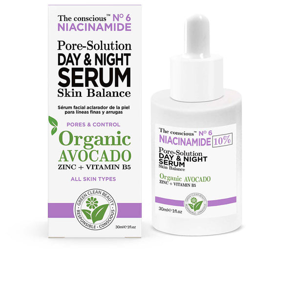 The Conscious Niacinamide pore-solution päivä & yö seerumi luomuavokado 30 ml | Vuodevaatteet.fi