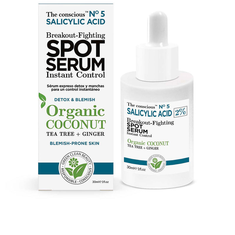 The Conscious Salicylic acid ihottumia torjuva paikallisseerumi, luomukookos, 30 ml | Vuodevaatteet.fi