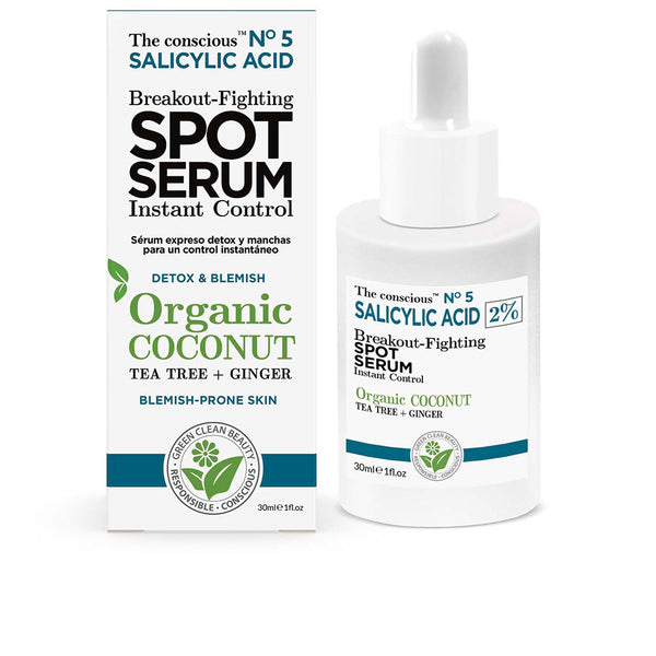The Conscious Salicylic acid ihottumia torjuva paikallisseerumi, luomukookos, 30 ml | Vuodevaatteet.fi