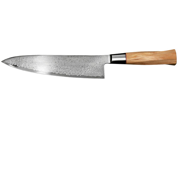 Suncraft Senzo Damascus Twisted Octagon Kokkiveitsi, 20 cm