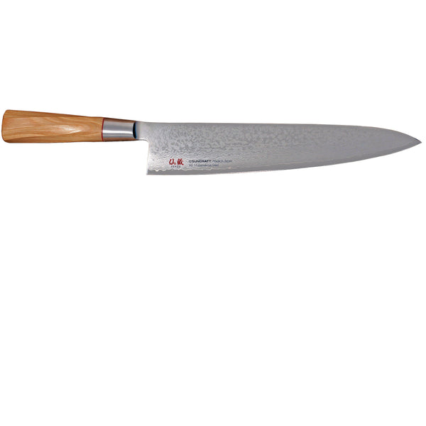 Suncraft Senzo Damascus Twisted Octagon Kokkiveitsi, 24 cm