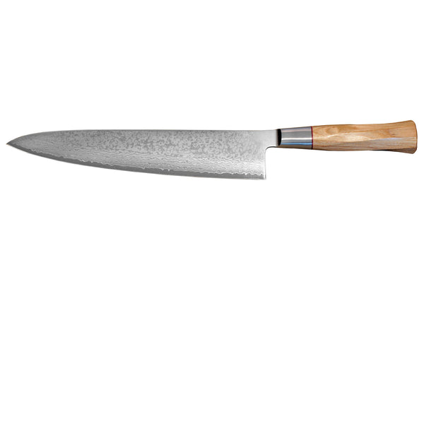 Suncraft Senzo Damascus Twisted Octagon Kokkiveitsi, 24 cm