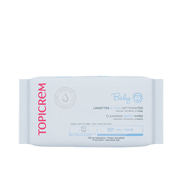 Topicrem Baby Water-Based Cleansing Wipes 60 Units | Vuodevaatteet.fi