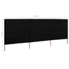 Tuulensuojakangas 3 paneelilla 400x80 cm musta