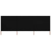 Tuulensuojakangas 3 paneelilla 400x80 cm musta