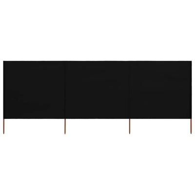 Tuulensuojakangas 3 paneelilla 400x80 cm musta