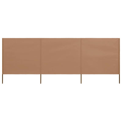 Tuulensuojakangas 3 paneelilla 400x80 cm ruskeanharmaa