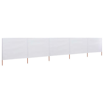 Tuulensuojakangas 5 paneelilla 600x120 cm hiekanvalkoinen
