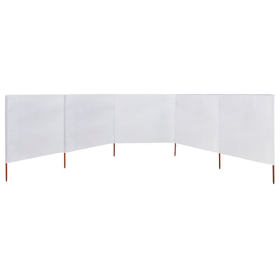 Tuulensuojakangas 5 paneelilla 600x120 cm hiekanvalkoinen