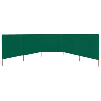 Tuulensuojakangas 5 paneelilla 600x120 cm vihreä