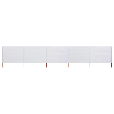 Tuulensuojakangas 5 paneelilla 600x160 cm hiekan valkoinen
