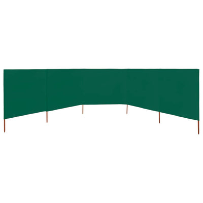 Tuulensuojakangas 5 paneelilla 600x80 cm vihreä
