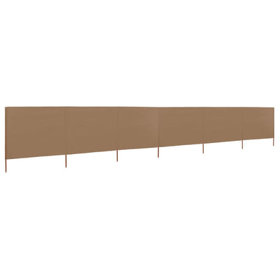 Tuulensuojakangas 6 paneelilla 800 x 80 cm ruskeanharmaa