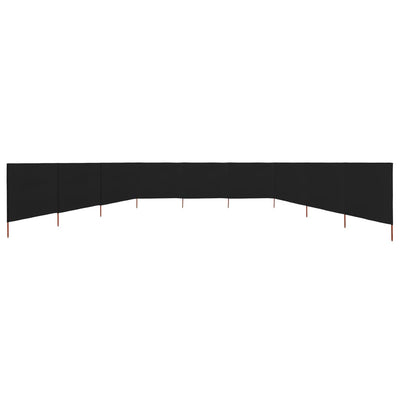 Tuulensuojakangas 9 paneelilla 1200x160 cm musta