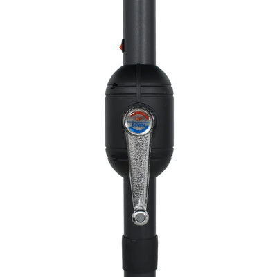 Ulkoaurinkovarjo LED-valot alumiinitanko 270 cm harmaanruskea