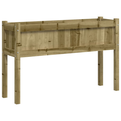 Ulkokukkalaatikko jaloilla 110x31x70 cm kyllästetty mänty - Vuodevaatteet