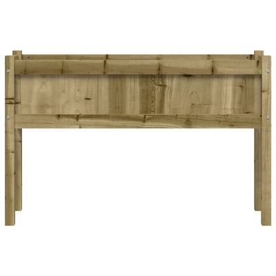 Ulkokukkalaatikko jaloilla 110x31x70 cm kyllästetty mänty - Vuodevaatteet