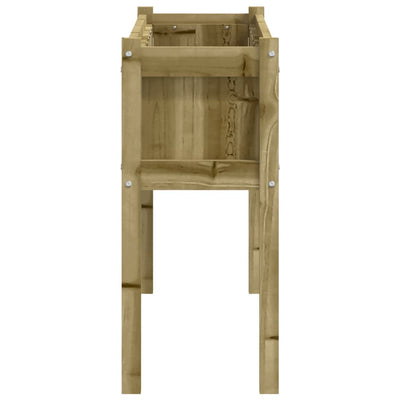 Ulkokukkalaatikko jaloilla 110x31x70 cm kyllästetty mänty - Vuodevaatteet